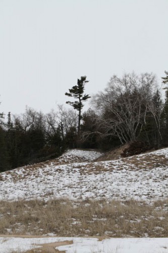 Image of "Spring Snow at Whitefish Dunes"